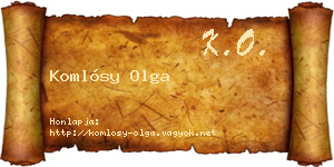Komlósy Olga névjegykártya